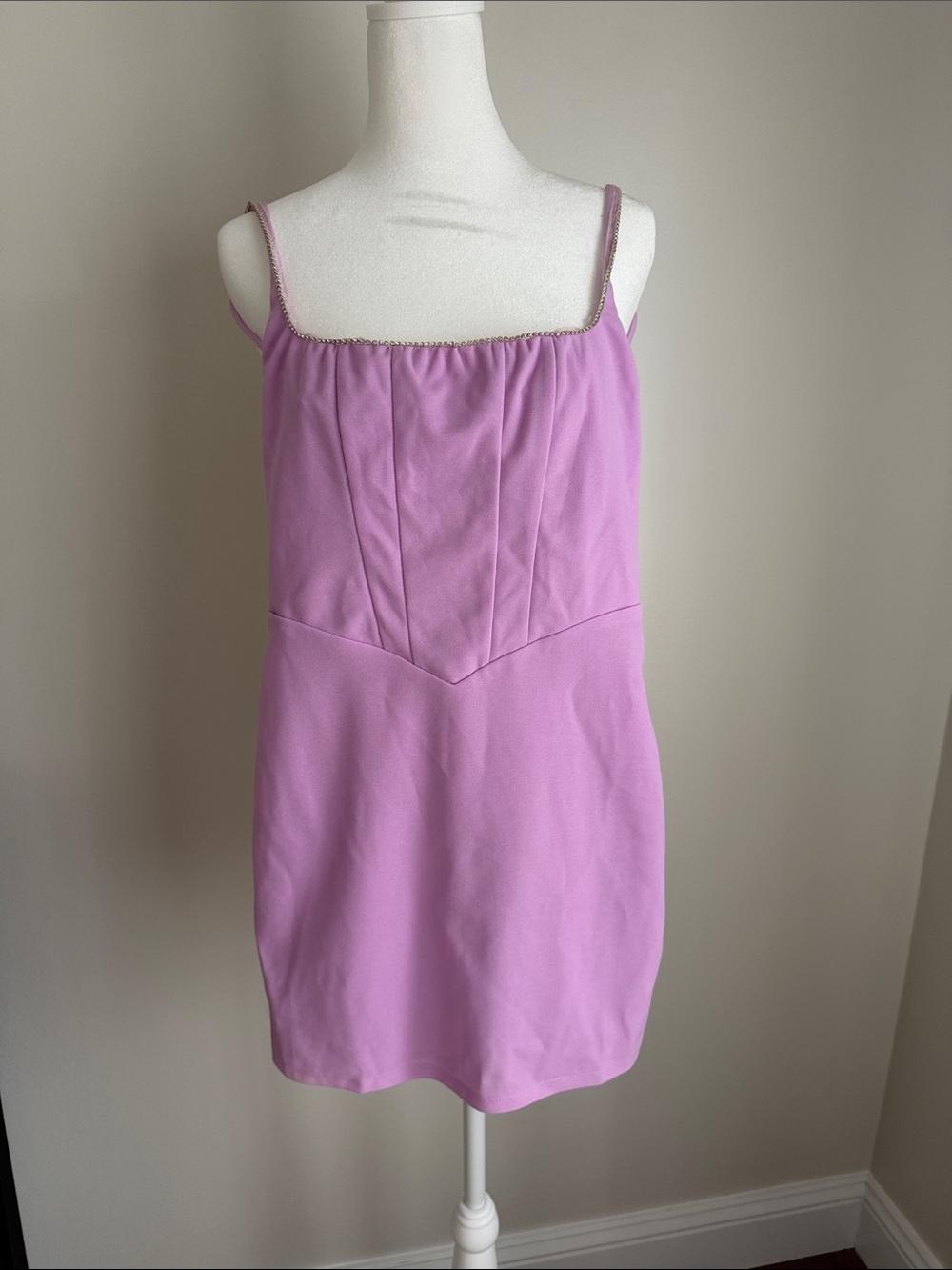 Lucy in the Sky Lilac Spaghetti Strap Mini Dress. Homecoming dress.